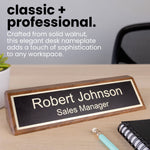 Walnut Block Nameplate