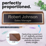 Walnut Block Nameplate