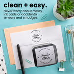 Flourish Name Address Stamp