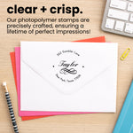 Flourish Name Address Stamp