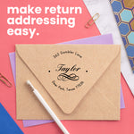 Flourish Name Address Stamp