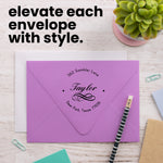 Flourish Name Address Stamp