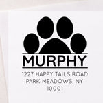 Paw Print Postmark Address Stamp