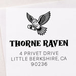 Wizard Owl Square Address Stamp