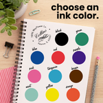 Flourish Name Address Stamp