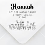 Flower Garden Address Stamp