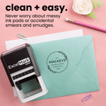 Foliage Dot Border Address Stamp