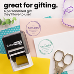 Foliage Dot Border Address Stamp