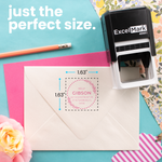 Foliage Dot Border Address Stamp