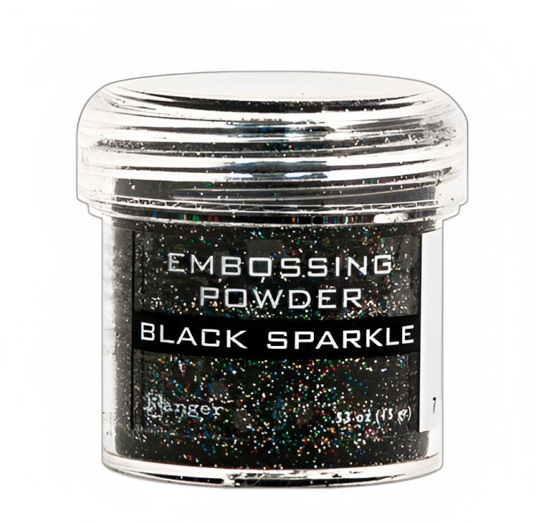 Ranger Embossing Powder 1oz. - Black Sparkle – RubberStamps.com