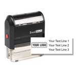 Rectangle Self-Inking Logo Stamp Font TEST