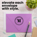 Eloquent Round Address Stamp