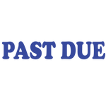 Serif Past Due Stamp