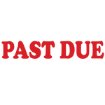 Serif Past Due Stamp