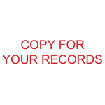 Copy For Your Records Stamp