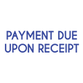 PAYMENT DUE UPON RECEIPT Stamp
