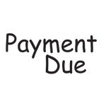 Handwriting Payment Due Stamp