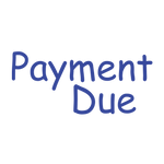 Handwriting Payment Due Stamp
