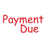 Handwriting Payment Due Stamp