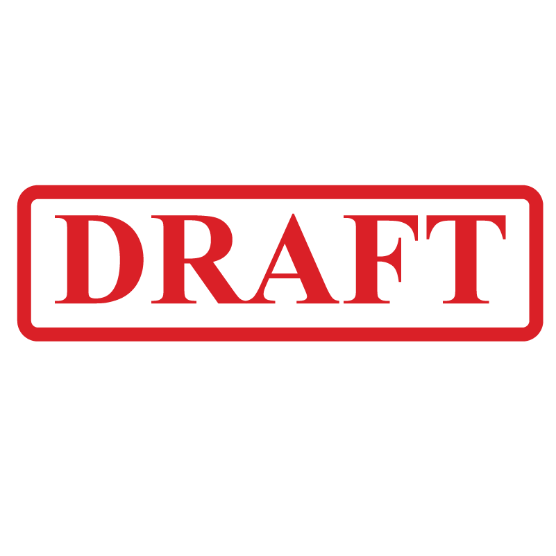Draft Stamp Office Depot Pre Inked “Draft” Rubber Stamp Blue Ink