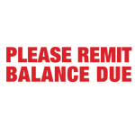 Please Remit Balance Due Stamp