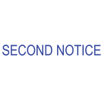 Arial Second Notice Stamp