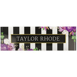 Floral Purple Acrylic Block Name Plate