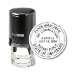 Round Self-Inking Delaware Notary Stamp