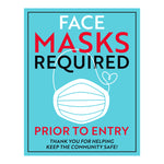 Face Masks Required Prior To Entry Decal