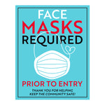 Face Masks Required Prior To Entry Decal