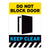 Yellow Do Not Block Door Keep Clear Warehouse Safety Sign
