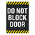 Do Not Block Door Warehouse Safety Sign