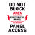Do Not Block Area In Front of Electrical Panel Warehouse Safety Sign