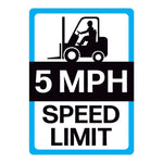 5 MPH Speed Limit Warehouse Safety Sign