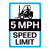 5 MPH Speed Limit Warehouse Safety Sign