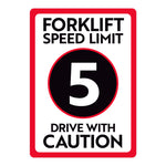 Forklift Speed Limit Warehouse Safety Sign