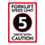 Forklift Speed Limit Warehouse Safety Sign