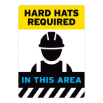 Yellow Hard Hats Required In This Area Warehouse Safety Sign