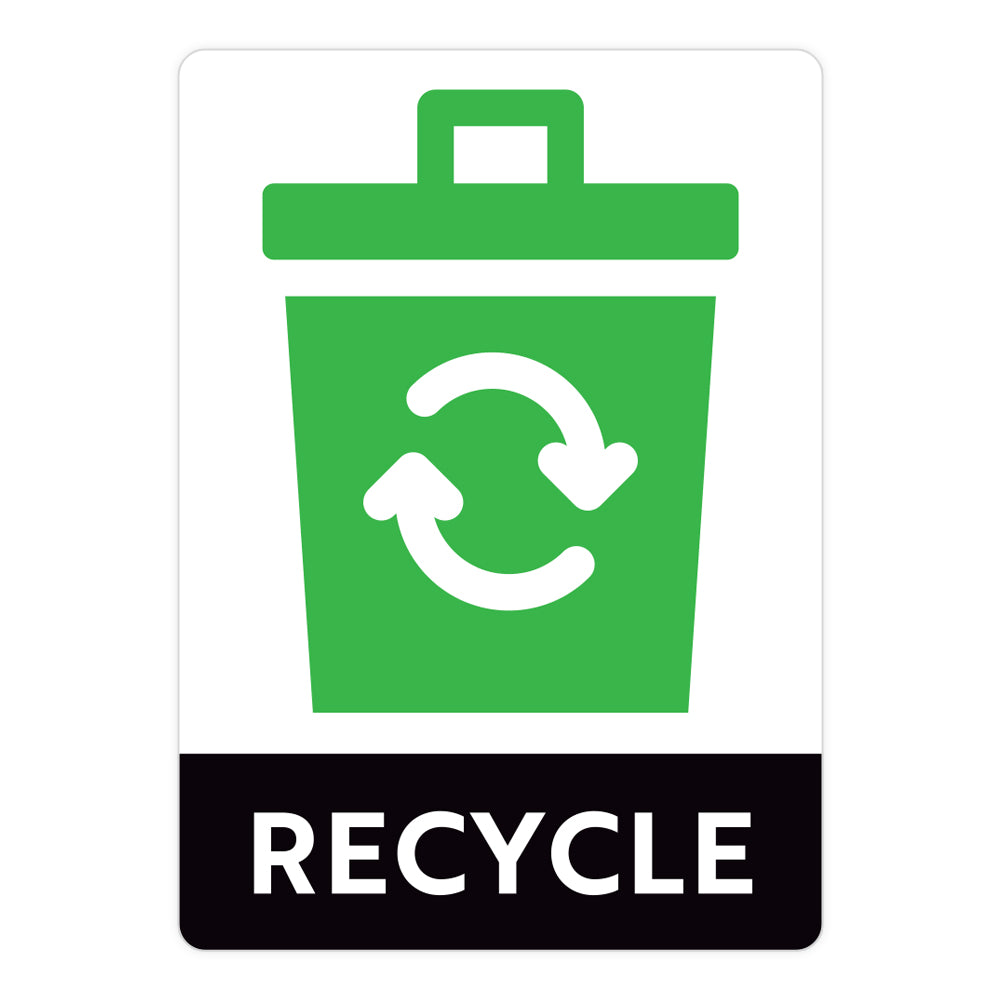 White Recycle Warehouse Safety Sign – RubberStamps.com