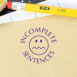 Incomplete Sentences Stamp