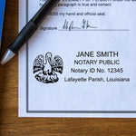 Pink Louisiana Notary Stamp