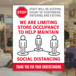 Limiting Store Occupancy Decal