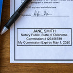 Pre-Inked Oklahoma Notary Stamp