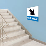One Way Arrow Stairwell Signs