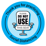 Social Distancing Please Do Not Use This Seat Chair Decal