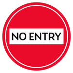 No Entry Floor Decal