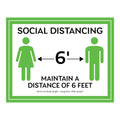 Maintain A Distance Of Six Feet Decal