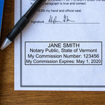 Self-Inking Vermont Notary Stamp