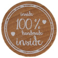 Inside 100% Handmade Stamp
