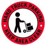 Hand Truck Parking Keep Area Clear Floor Decal
